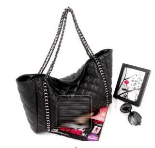 New Fashion Quilt +Plaited Chain Tote Shoulder Handbag  