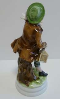 Beautiful Lefton Boy Traveler Figurine with a Perched Love Dove on His 