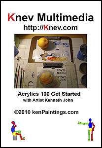 ACRYLICS 100 Get Started Painting Art 2 Hour Video DVD  