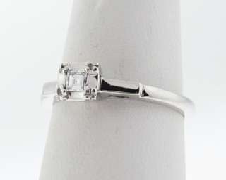 Estate Genuine Diamonds VS G Solid 14k White Gold Engagement Ring 