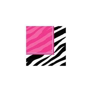  Zebra Pink Party Lunch Napkins