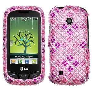 Faceplate/Snap On) Full Rhinestones Diamond Bling for LG Cosmo Touch 
