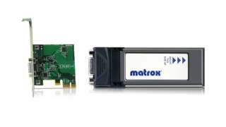 The Matrox MXO2 products connect to your laptop via an ExpressCard 