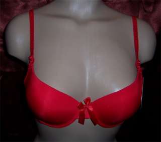 Sexy Push Up Molded t shirt Bras 34A Blue Red Yellow  