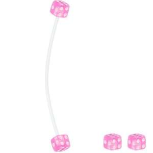  Pink Dice Pregnant Belly Button Ring Jewelry