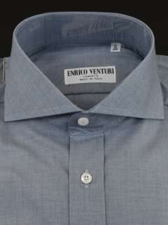 369 ENRICO ITALY DRESS SHIRT 45~ 18 34/35 ~P10 GRAY  