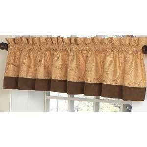 Camel Paisley Window Valance 