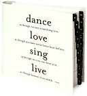 Dance Love Sing Black & White Quotable Address Book 7X7