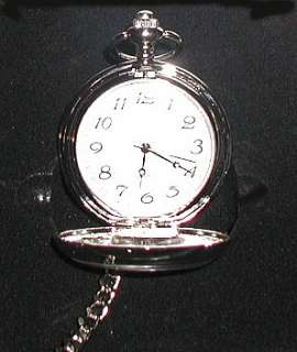 Gold Tone Pocket Watch With Second Hand And Quartz Movement. 14 Chain 
