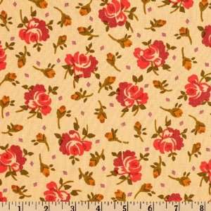  45 Wide Frippery Rose Toss Parchment Fabric By The Yard 