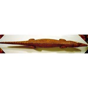  Wooden Alligator, Hand Carved, Papua New Guinea 