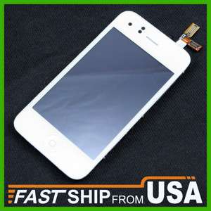 iPhone 3G Compatible White LCD Digitizer touch Screen Assembly Front 