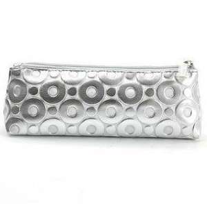 NEW Clinique Silver Pencil case Style Fashion Small Cosmetic Bag/Make 