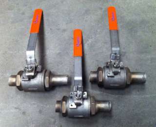 Lot of (3) Quadrant 1 1/2 6000PSI WOG SS Ball Valves  