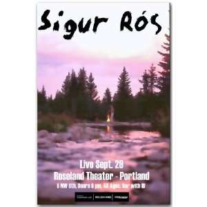  Sigur Ros Poster   Fogfire Concert Flyer   Roseland