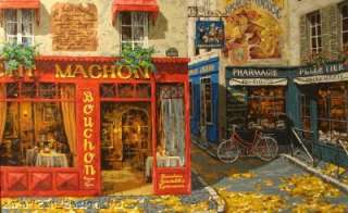 Viktor Shvaiko Autumn In Paris framed Canvas HAND SIGNED FINE ART 