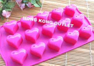 Heart Chocolate Ice Cookie Silicone Mold Mould E37b  