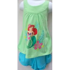   Girl Size 6x, Ariel Mermaid, 2 Pc Shirt and Shorts, Summer Dress Baby