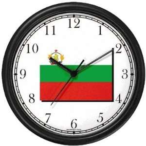     Bulgarian Theme Wall Clock by WatchBuddy Timepieces (White Frame