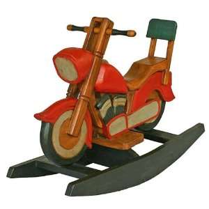 EXP Antique Style Wooden Motorcycle Design Decorative Rocking Horse 