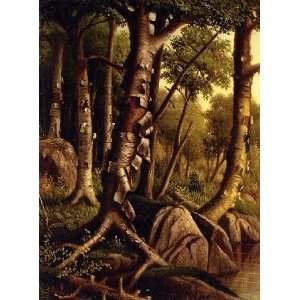 Art, Oil painting reproduction size 24x36 Inch, painting name Birch 