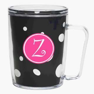   Hot Pink & White Emblem   Curlz Font)   Letter Z
