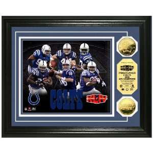  Indianapolis Colts 2009 AFC Champions 24KT Gold Coin Team 