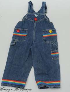 Boys Custom Boutique Resell Disney Mickey Mouse Denim Overalls 3 3T 