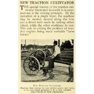  1911 Print Traction Cultivator Farming Agricultural 