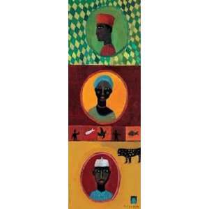 African Headdresses   Poster by Aurelia Fronty (13x37.5)  