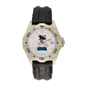  San Jose Sharks Mens NHL All Star Watch (Leather Band 