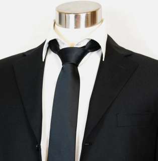 tie the tie measures only 3 inches at widest point elegant solid black 