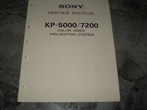 Sony KP 5000/7200 Original Service Manual  