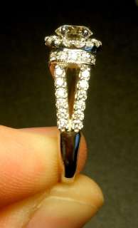 14k White gold ring 1.56 ctw round brilliant GIA certified diamond 