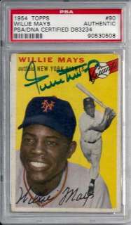 Willie Mays Autographed Signed 1954 Topps Card PSA/DNA #90530508 