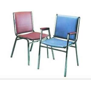   Chair, 5EA/CS, Chrome Stack Chair With Arms