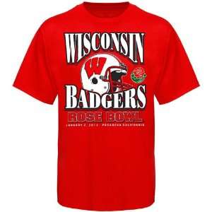  Wisconsin Badgers Youth 2012 Rose Bowl T Shirt   Cardinal 