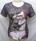 Waterhouse Ophelia by pond ART Women T Shirt TOP 