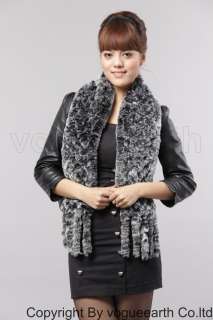 561 new real Rex rabbit fur 7 color scarf/shawl/wrap  