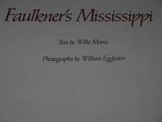 William Faulkner FIRST EDITION Mississippi SIGNED  