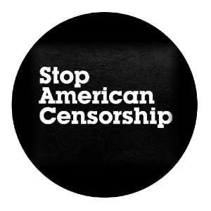 Stop American Censorship 3.50 Badge Pinback Button 