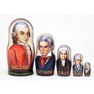  Germanic Composers Nesting Doll 5pc./6 Toys & Games