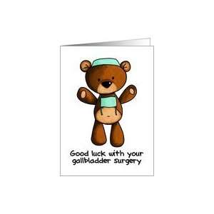 Gallbladder Surgery   Scrub Bear   Get Well Card