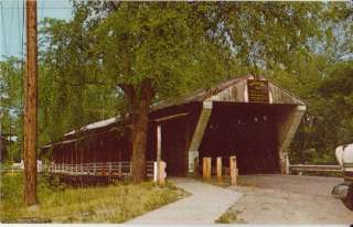 covered bridge newton falls wilber evans co cleveland writing on 