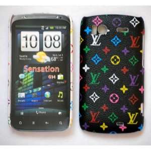  HTC Sensation 4g Black Rainbow Monogram Hard Cover Case 