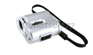 Mini 60X Microscope Loupe LED Lighted Magnifier jeweler  