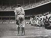   of ruth at yankee stadium june 13 1948 this was his last public