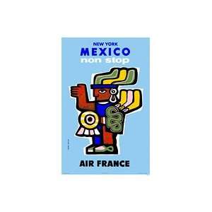 Air France, New York to Mexico Nonstop Poster