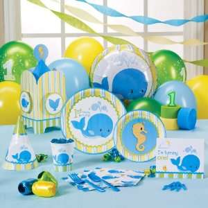  Whale of Fun 1st Birthday Deluxe Party Pack for 16 Toys 
