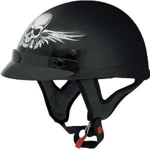 AFX Skull Adult FX 70 Harley Touring Motorcycle Helmet   Black / X 